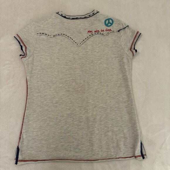 Double D Ranch Women’s Tee Shirt Top Uncle Sam Freedom USA Peace Patriotic XL - Picture 10 of 11